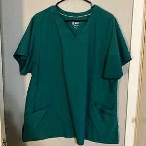 Sea green scrub top 2x